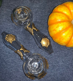 Gold Spotted Glass Pipe